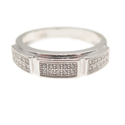 925 Sterling Silver Round-Cut C Z Ring Size 6