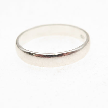 925 Sterling Silver Vintage Classic Wedding Oxidized Band Ring Size 8