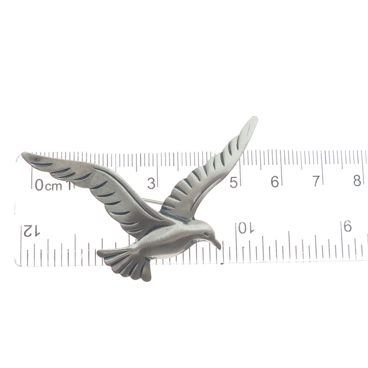 BEAU 925 Sterling Silver Vintage Seagull Bird Pin Brooch