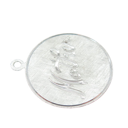 GRIFFITH & SONS CO. 925 Sterling Silver Vintage Engraved Mother Charm Pendant