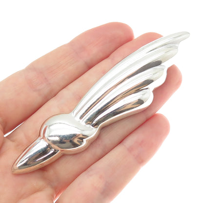 MWS Mark Wasserman Samara 925 Sterling Silver Vintage Modernist Pin Brooch