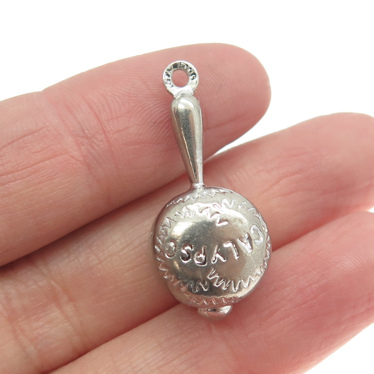 925 Sterling Silver Vintage Calypso Maracas Pendant