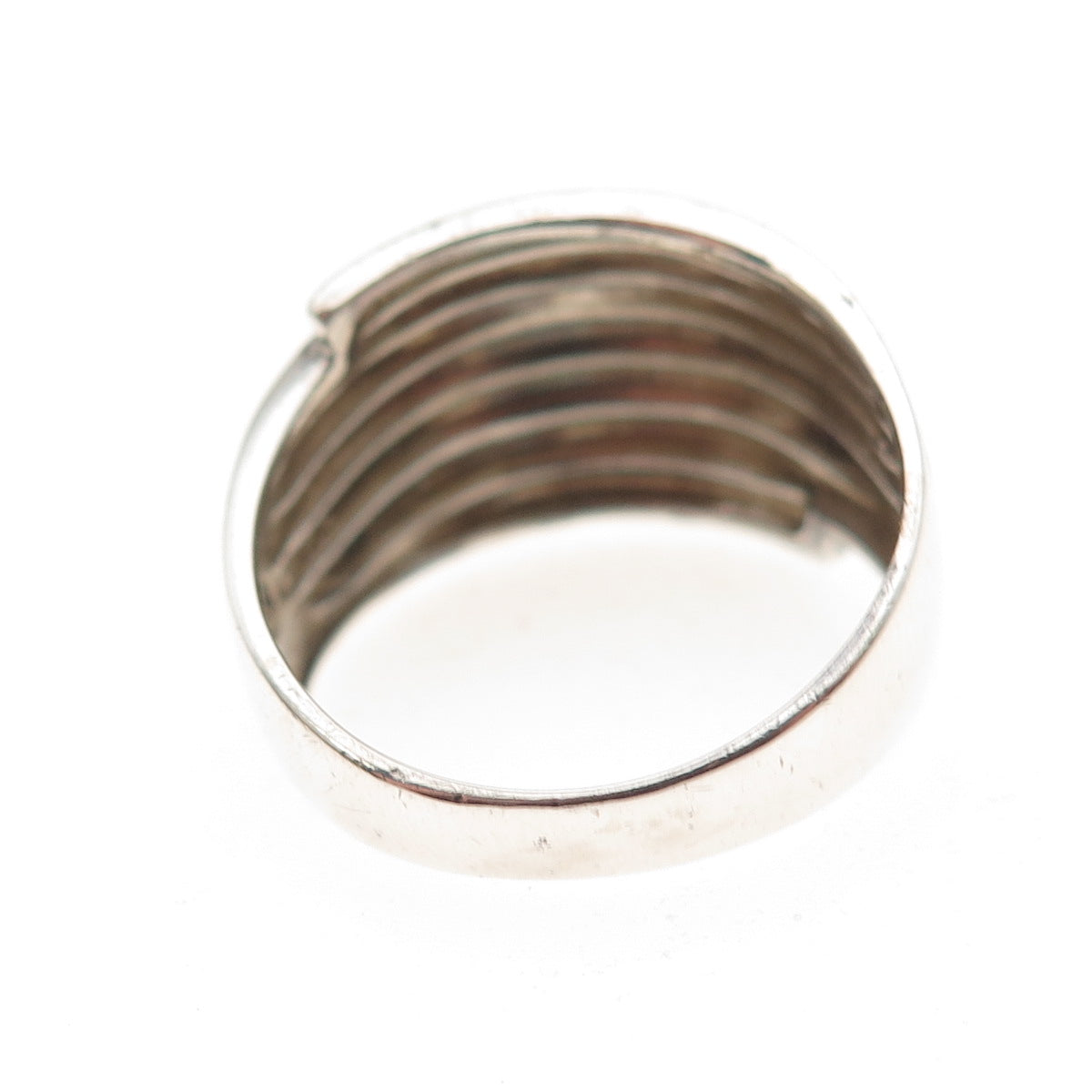 Ross Simons 925 Sterling Silver Vintage Modernist Oxidized Ring Size 8