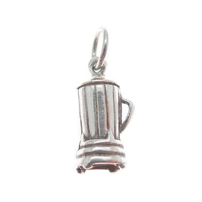 REO CO. 925 Sterling Silver Vintage Blender Minimalist 3D Charm Pendant