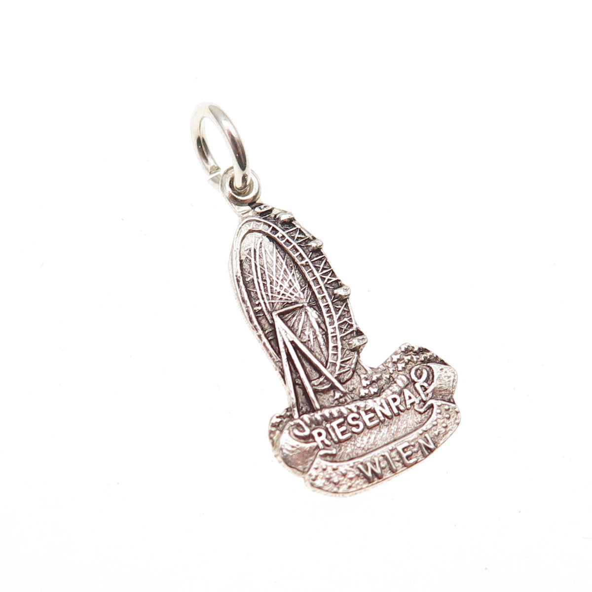 900 Silver Vintage Giant Ferris Wheel Vienna Mini Charm Pendant