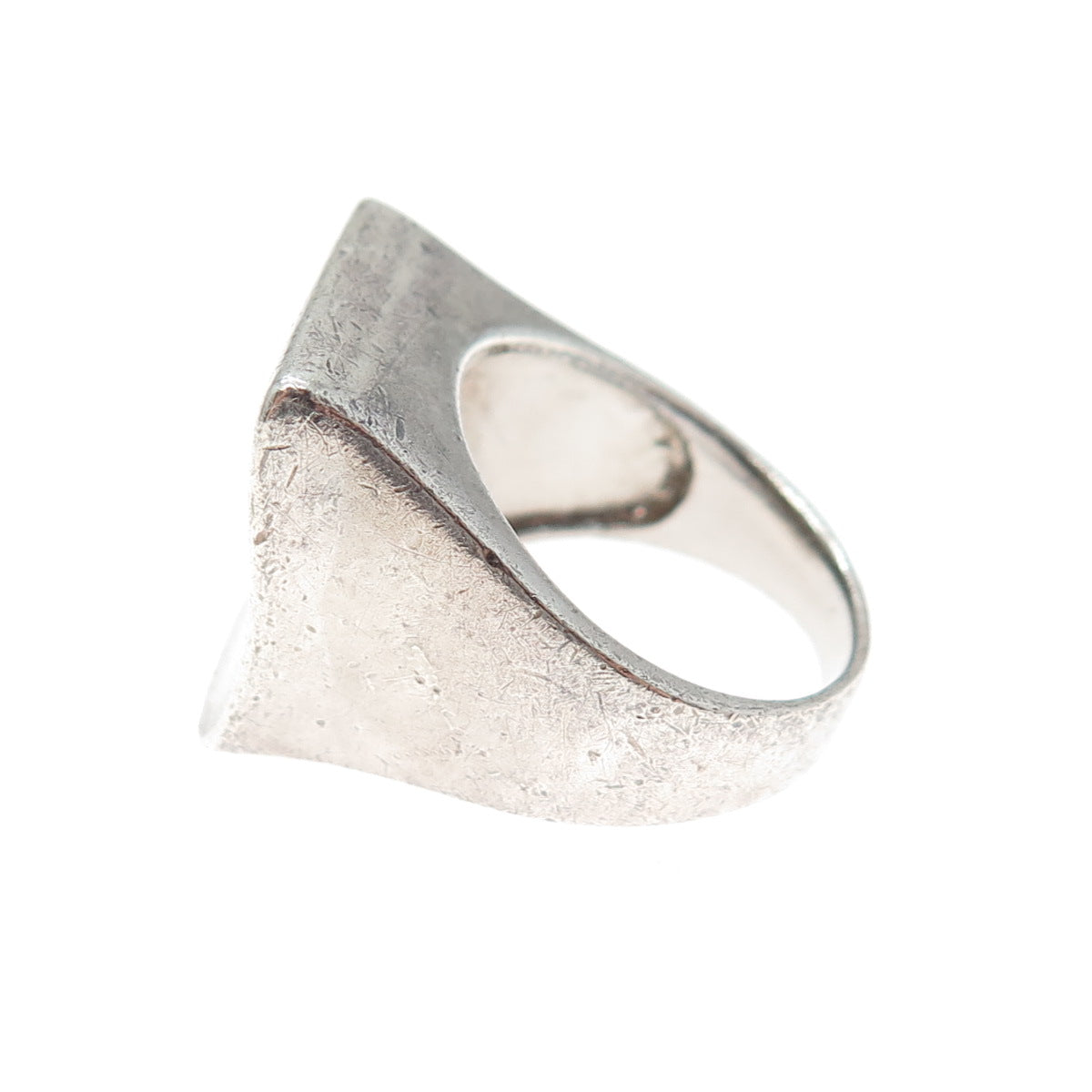CHAPAL ZENRAY 925 Sterling Silver Vintage Modernist Wavy Ring Size 8.25