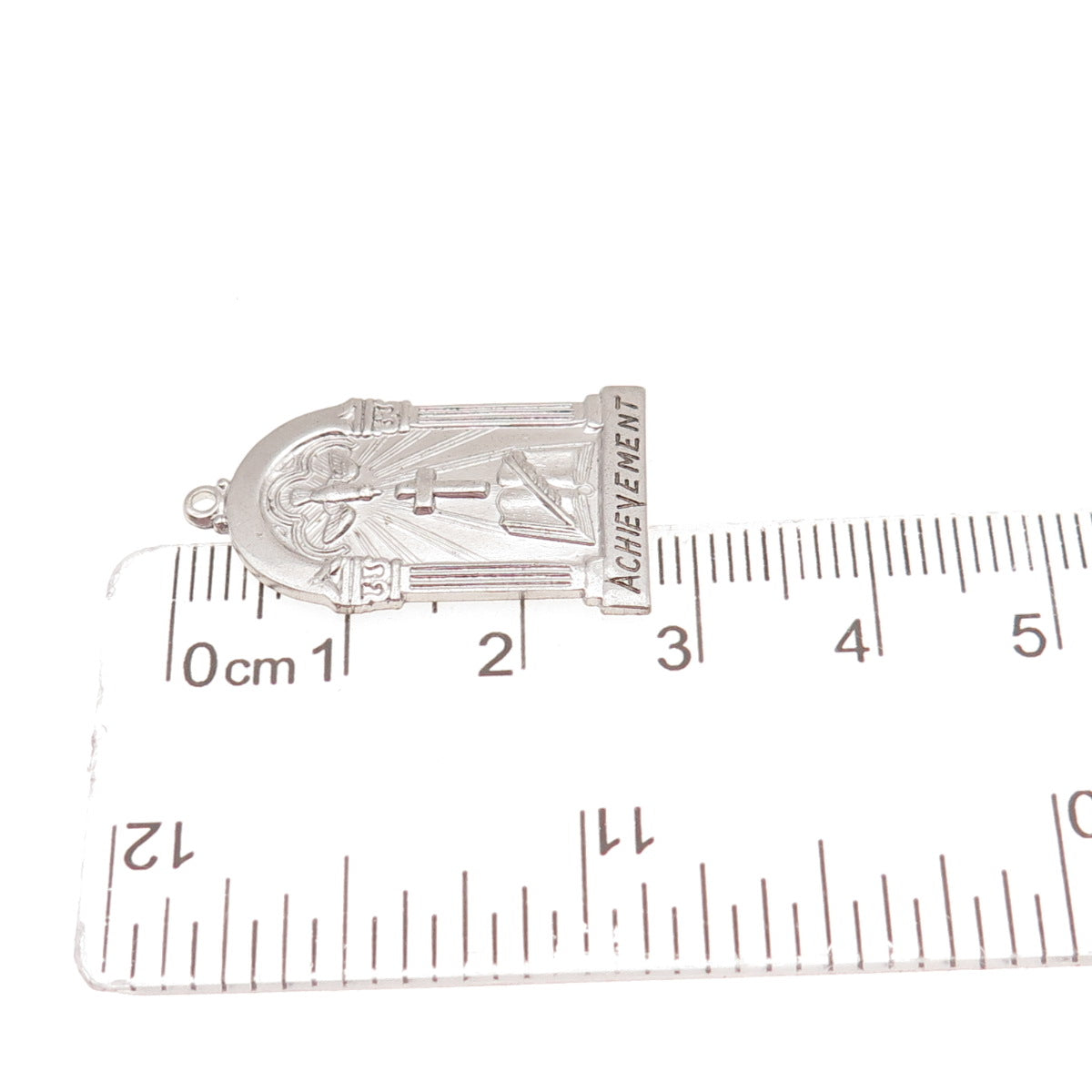 SK & F 925 Sterling Silver Vintage Achievement Religious Charm Pendant