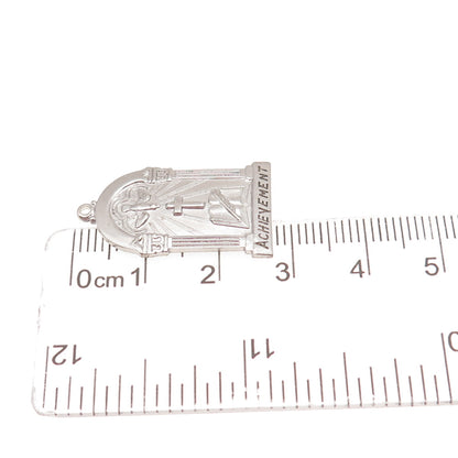 SK & F 925 Sterling Silver Vintage Achievement Religious Charm Pendant