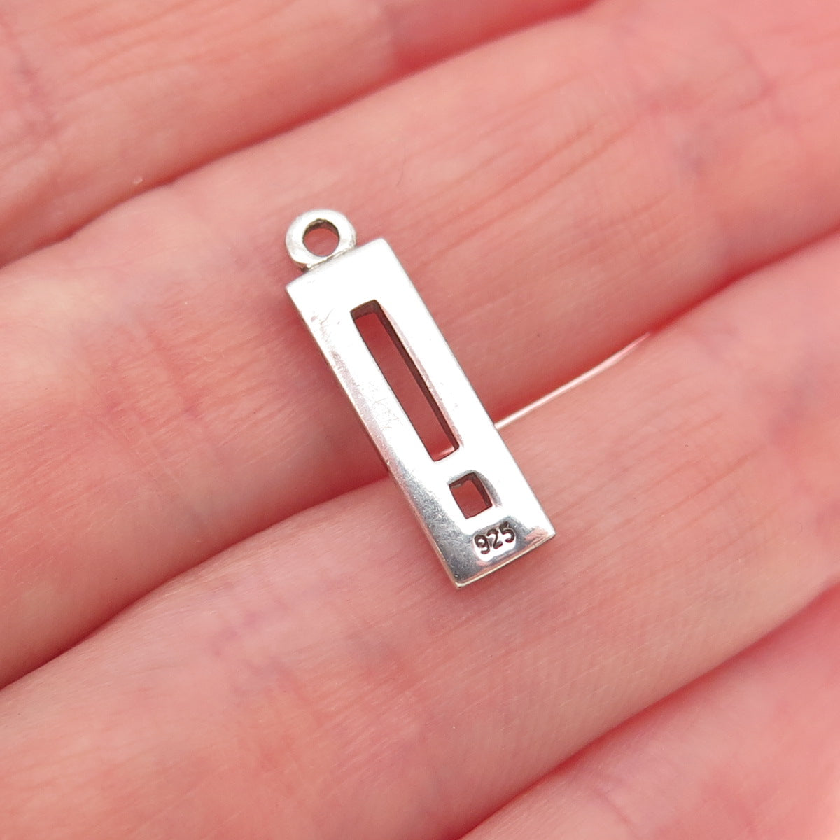 925 Sterling Silver Real Round-Cut Diamond Accent Mini Charm Pendant