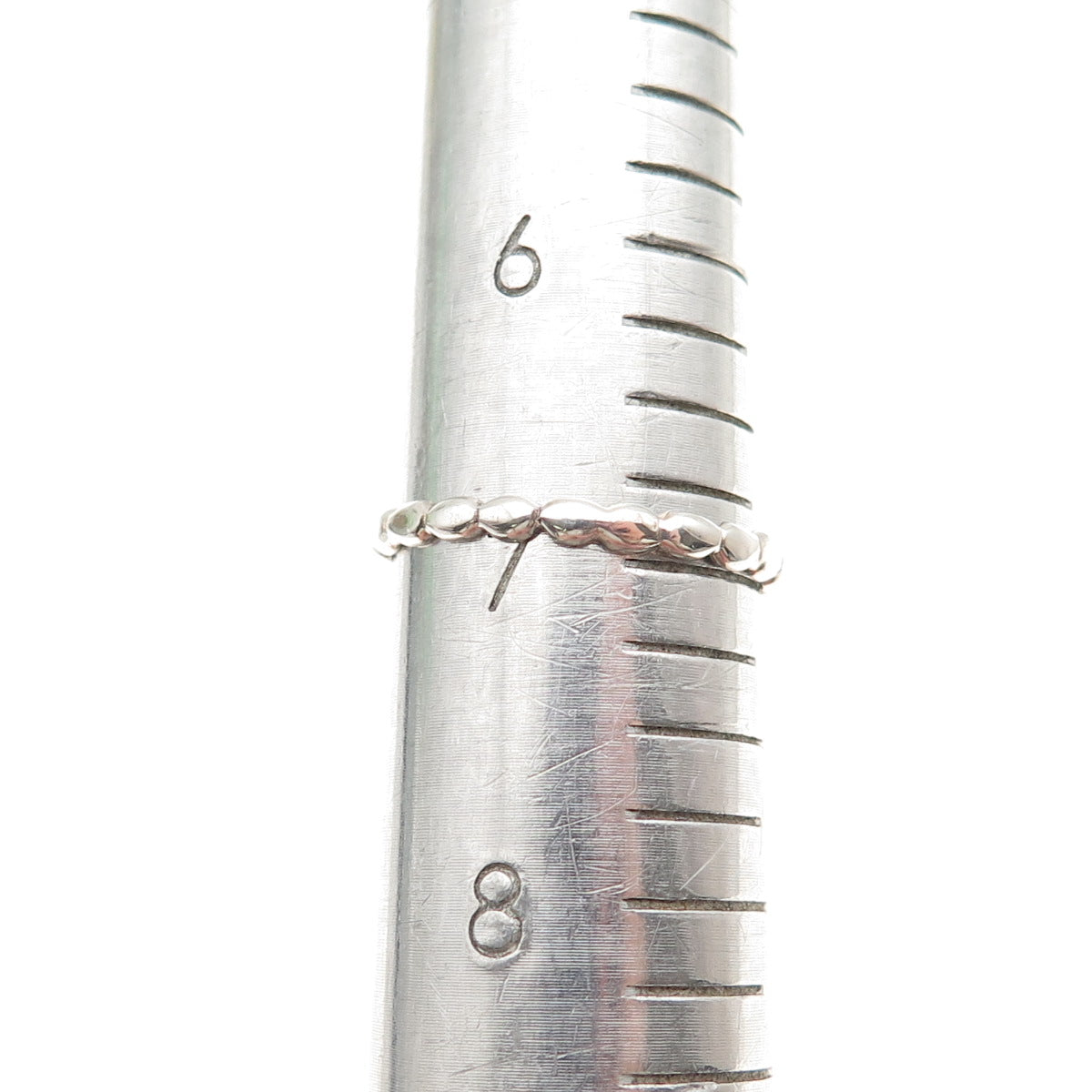 925 Sterling Silver Vintage Real Oval-Cut Amethyst Bubble Ring Size 7