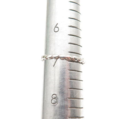 925 Sterling Silver Vintage Real Oval-Cut Amethyst Bubble Ring Size 7