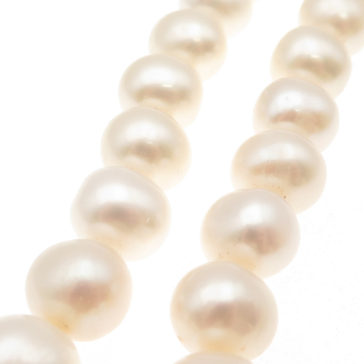 LUCAS LAMETH 925 Sterling Silver Vintage Real Baroque Pearl Beaded Necklace 20"