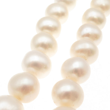 LUCAS LAMETH 925 Sterling Silver Vintage Real Baroque Pearl Beaded Necklace 20"