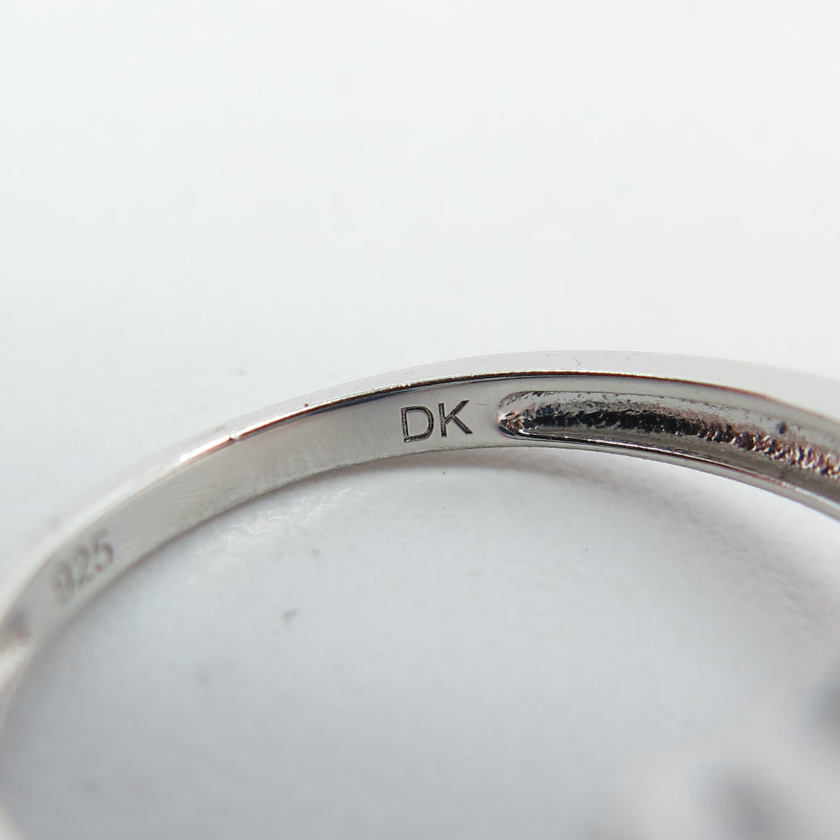 925 Sterling Silver Oval-Cut Ocean Blue C Z & Black Spinel Ring Size 7