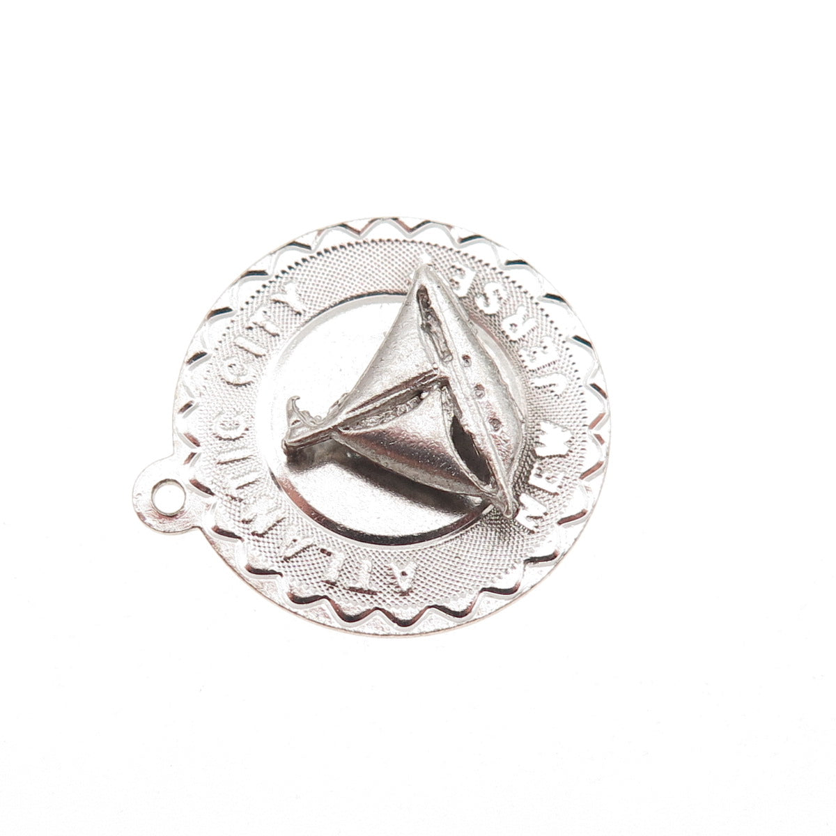 925 Sterling Silver Vintage Sailboat Atlantic City NJ Charm Pendant
