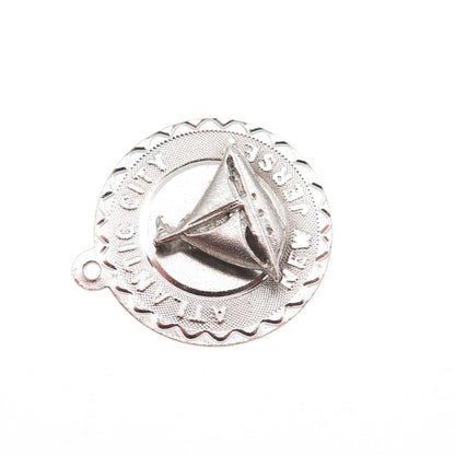 925 Sterling Silver Vintage Sailboat Atlantic City NJ Charm Pendant