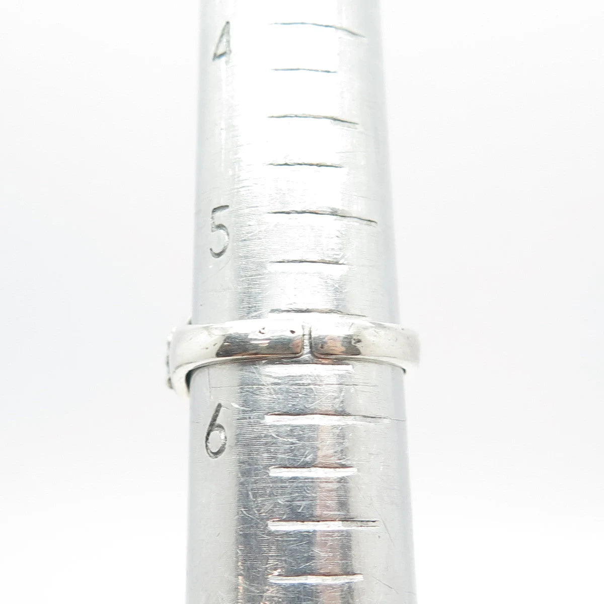 925 Sterling Silver Vintage Chinese Character Adjustable Ring Size 5.75