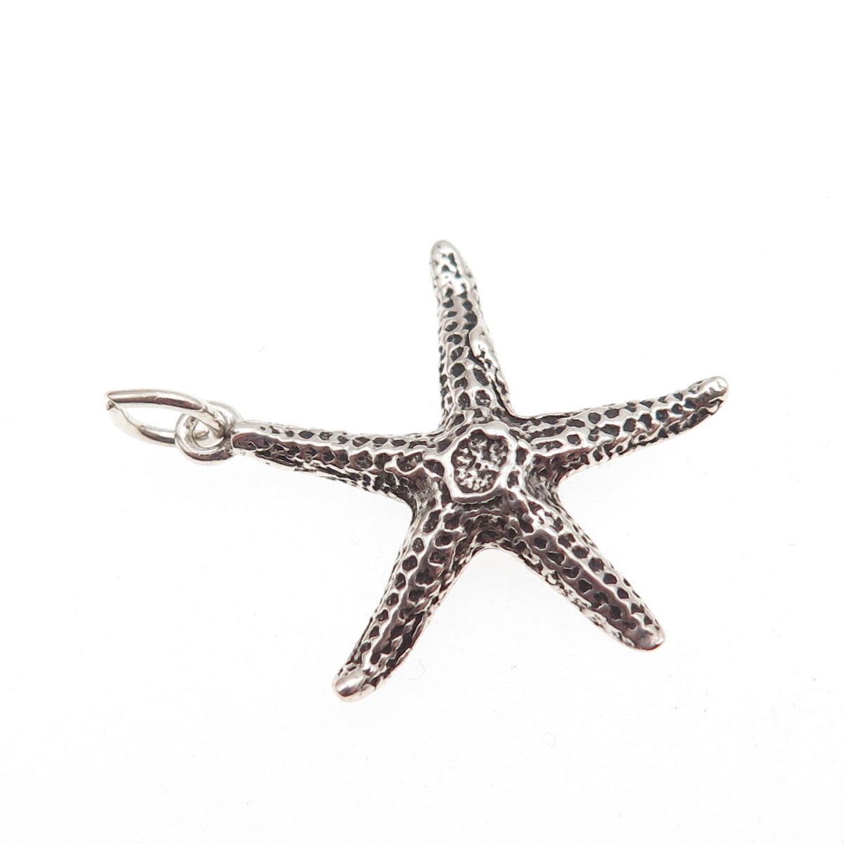 SUNWEST 925 Sterling Silver Vintage Starfish Oxidized Charm Pendant