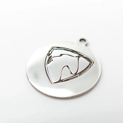 925 Sterling Silver USA Two In Town Horse Charm Pendant