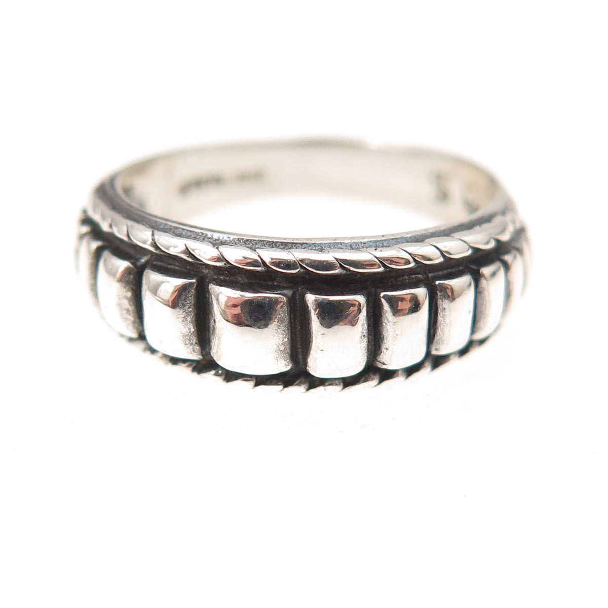 Shube 925 Sterling Silver Vintage Oxidized Ring Size 5.25