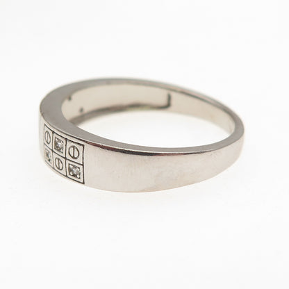 925 Sterling Silver Round-Cut C Z Ring Size 10.25