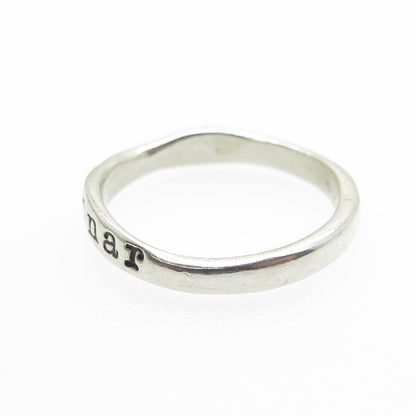 925 Sterling Silver Vintage "Gunnar" Scandinavian Name Ring Size 6.5