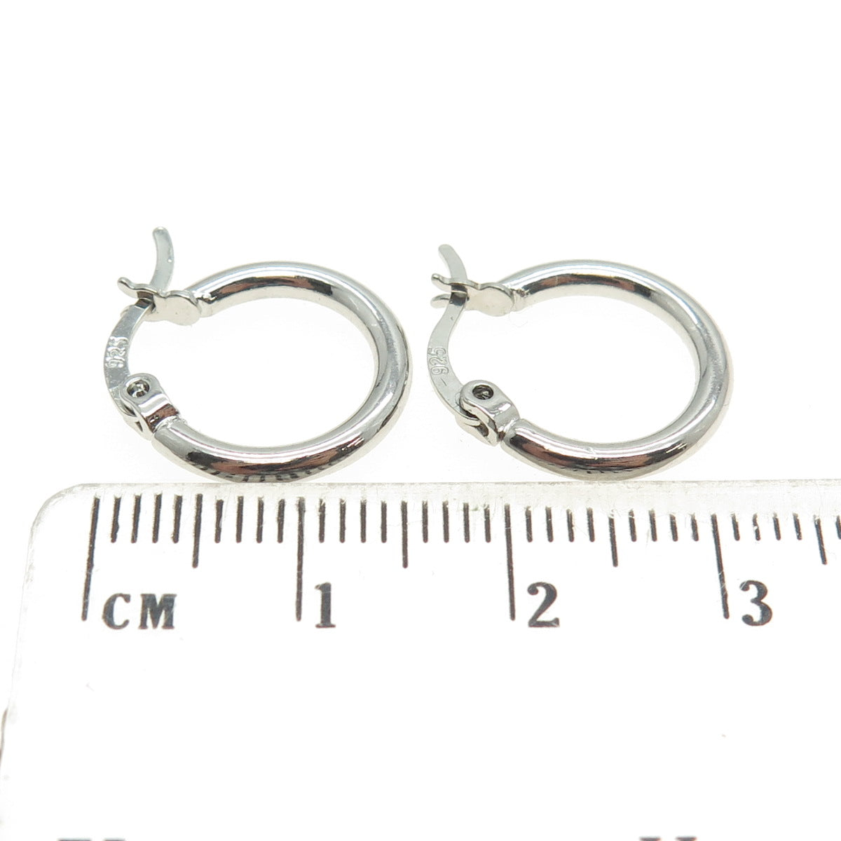 925 Sterling Silver Classic Hinged Hoop Earrings