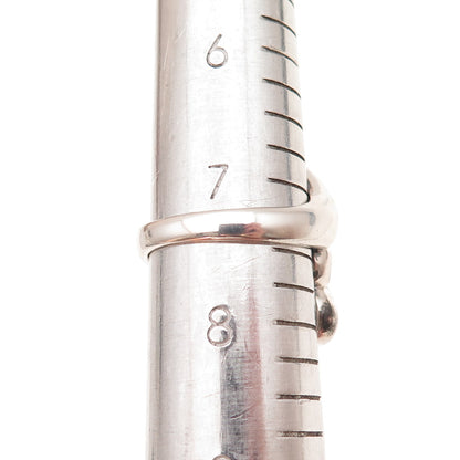 925 Sterling Silver Vintage Modernist Oxidized Ring Size 7.5