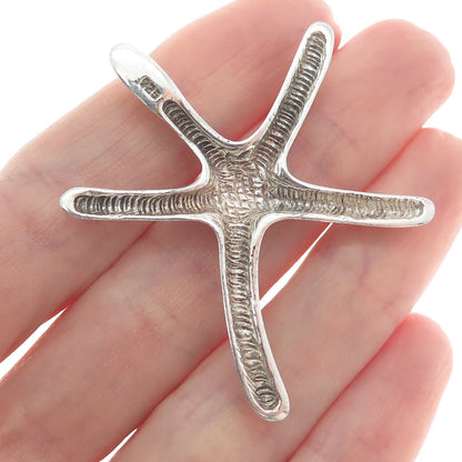 925 Sterling Silver Vintage Starfish Oxidized Pendant