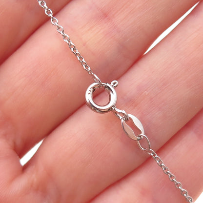 925 Sterling Silver Real Sapphire & Tanzanite Butterfly Cable Chain Necklace 18"
