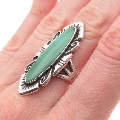 Bell Trading Post Old Pawn 925 Sterling Silver Vintage Turquoise Ring Size 7.25