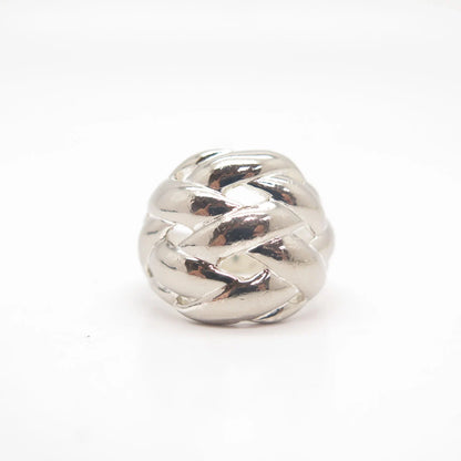925 Sterling Silver Vintage Wicker Ring Size 6 3/4