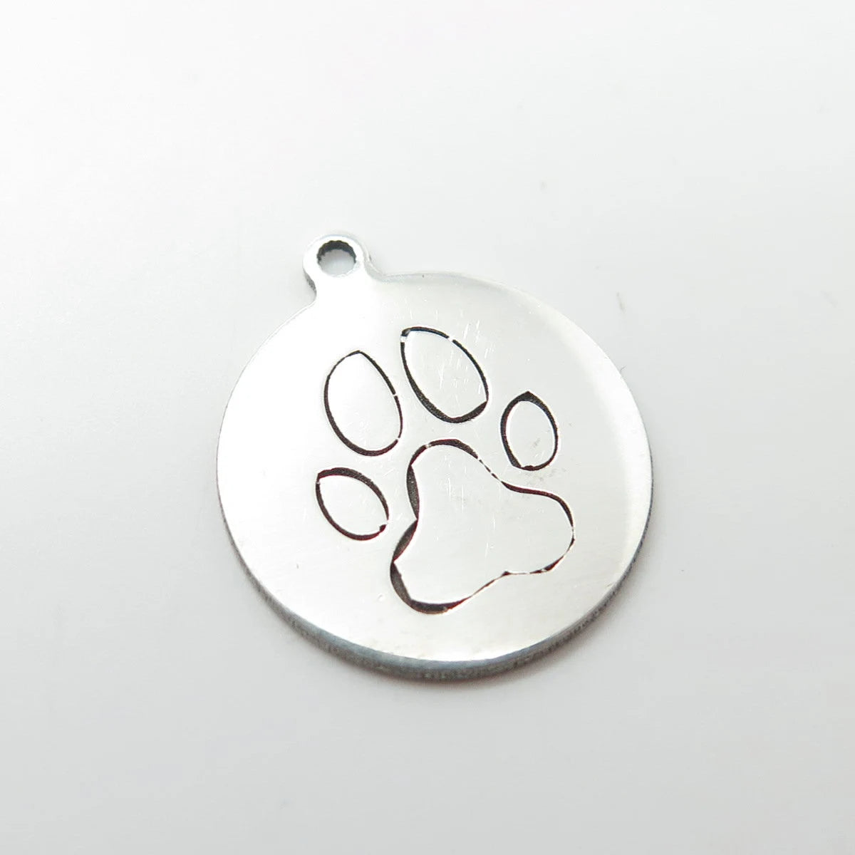 925 Sterling Silver USA Two In Town Paw Charm Pendant
