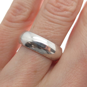 925 Sterling Silver Vintage Mexico Classic Wedding Band Ring Size 5.5