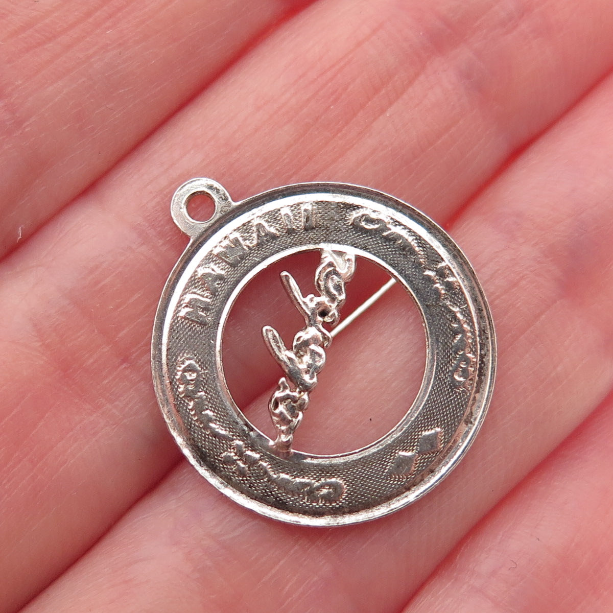 925 Sterling Silver Vintage Hawaii Aloha Mini Charm Pendant