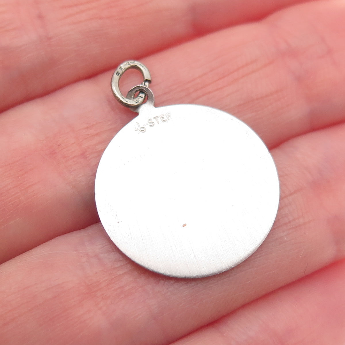 BEAU 925 Sterling Silver Vintage Enamel Happy 17th Birthday Mini Charm Pendant