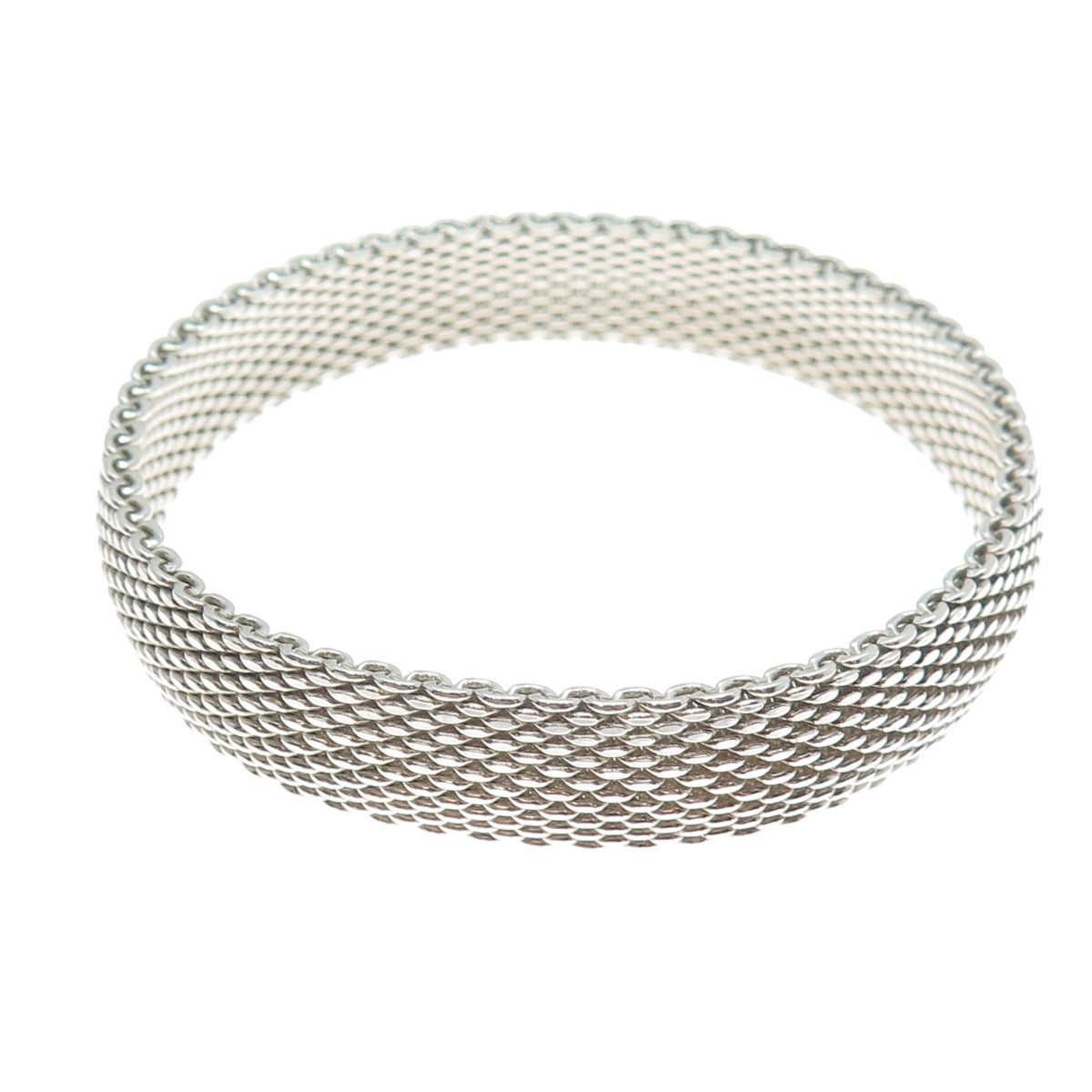 925 Sterling Silver Vintage Mesh Link Bracelet 7.75"