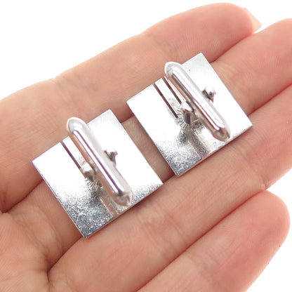 925 Sterling Silver Vintage Modernist Cufflinks