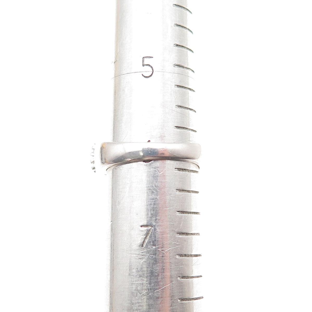 CHUCK CLEMENCY 925 Sterling Silver Real Amethyst & White Topaz Ring Size 6