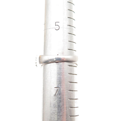 CHUCK CLEMENCY 925 Sterling Silver Real Amethyst & White Topaz Ring Size 6