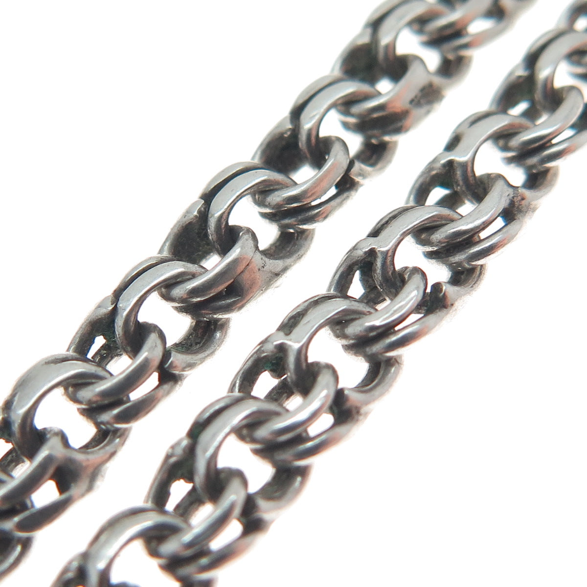 925 Sterling Silver Vintage Bismark Chain Necklace 28"