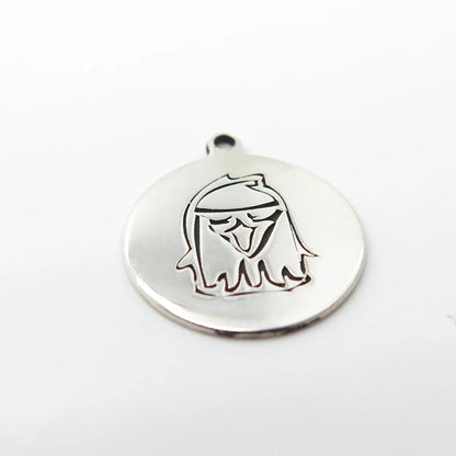 925 Sterling Silver USA Two In Town Eagle Bird Charm Pendant