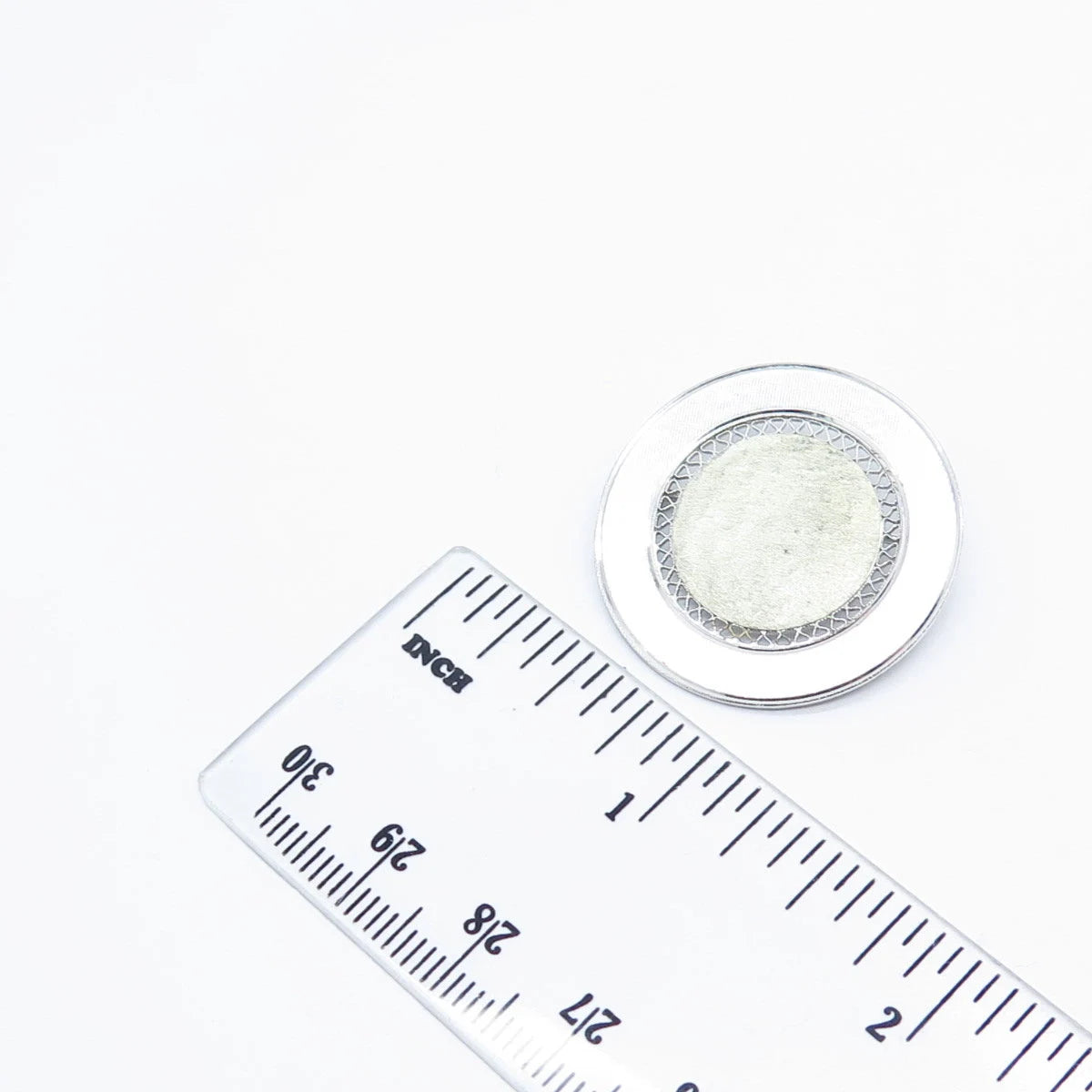 925 Sterling Silver Vintage Lamode Textured Pin Brooch