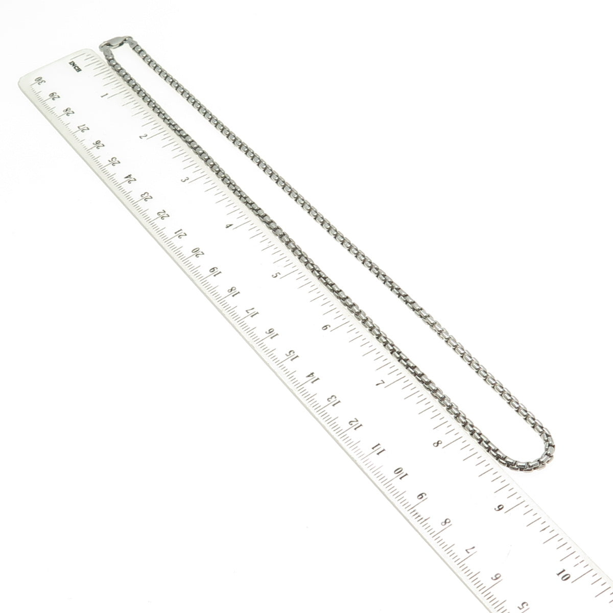 925 Sterling Silver Box Chain Necklace 18"