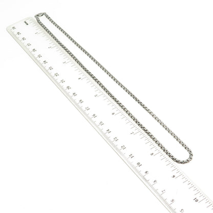 925 Sterling Silver Box Chain Necklace 18"