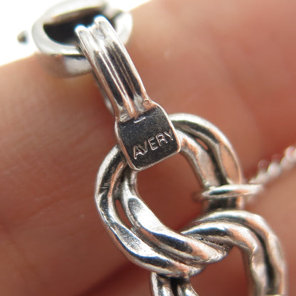 JAMES AVERY 925 Sterling Silver Vintage Double Bismark Link Bracelet 7.25"