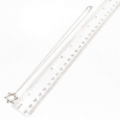 Tiffany & Co. Elsa Peretti 925 Sterling Vintage Star of David Chain Necklace 16"