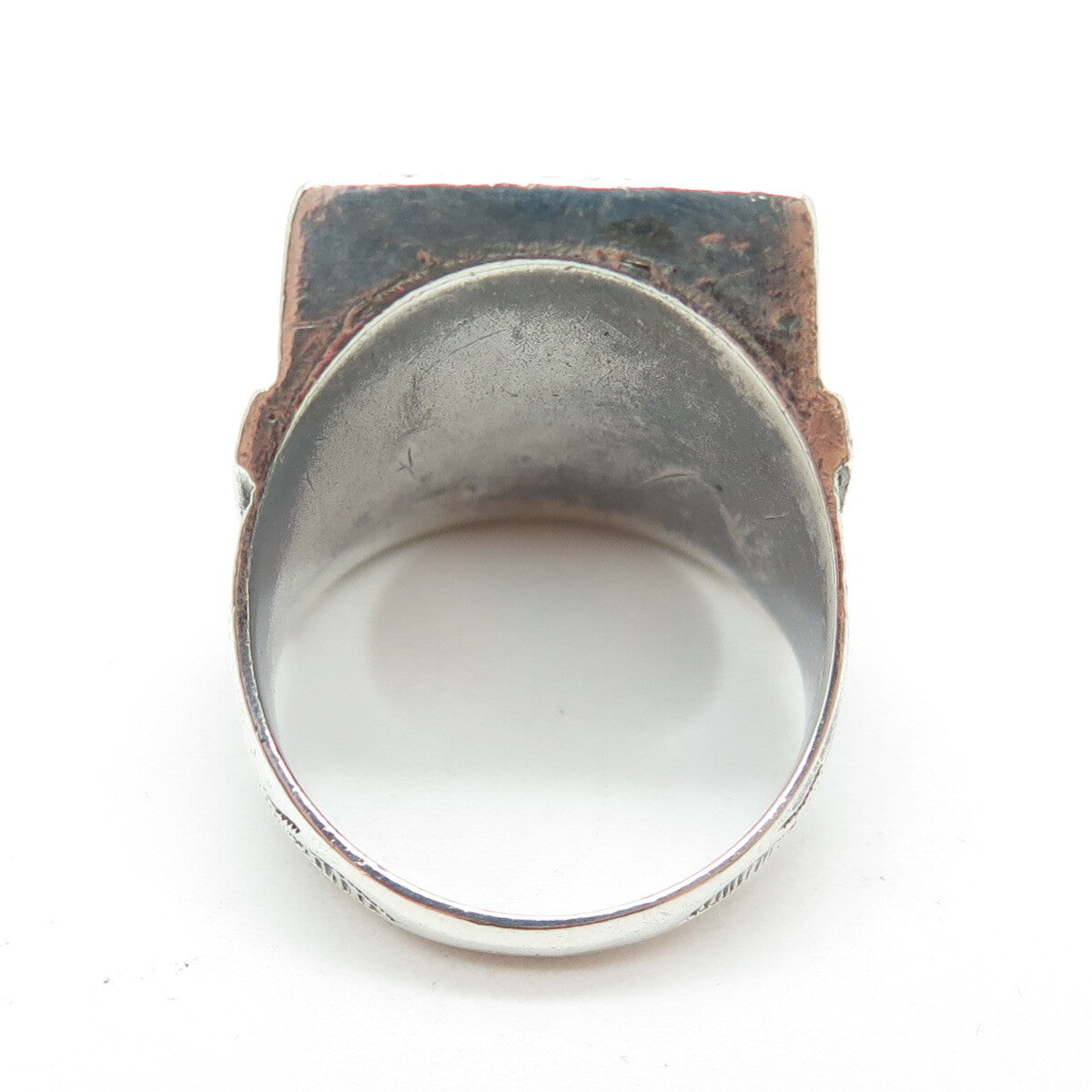 925 Sterling Silver Vintage Engraved Ethnic Ring Size 9.25
