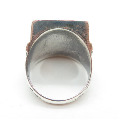 925 Sterling Silver Vintage Engraved Ethnic Ring Size 9.25