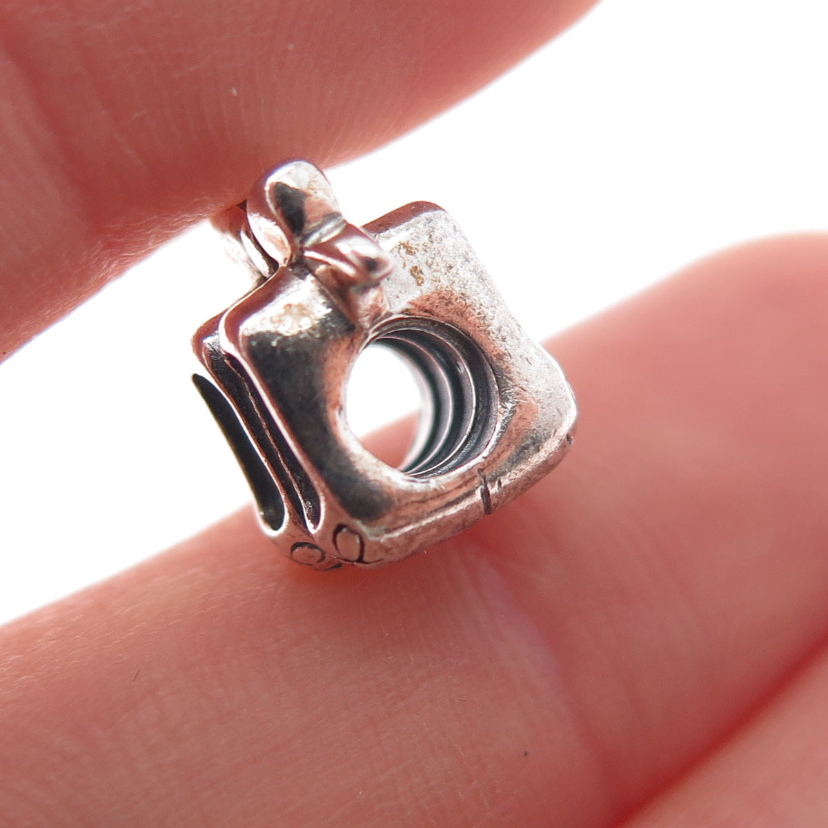 CHAMILIA 925 Sterling Silver Ballet Bow Shoes Slide Bead Charm